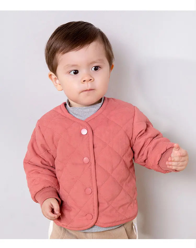 flocking cotton-padded clothes boy baby coat thickening cotton-padded jacket of the girls baby winter clothes the  2023 children