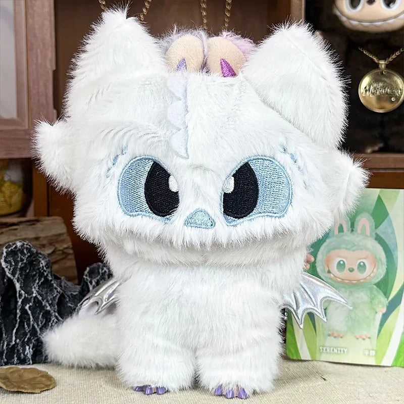 Only applicable to clothes. 17 cm 15 cm. Labubu. Three generations of children's clothes. Dragon Master. Black and white. Witho