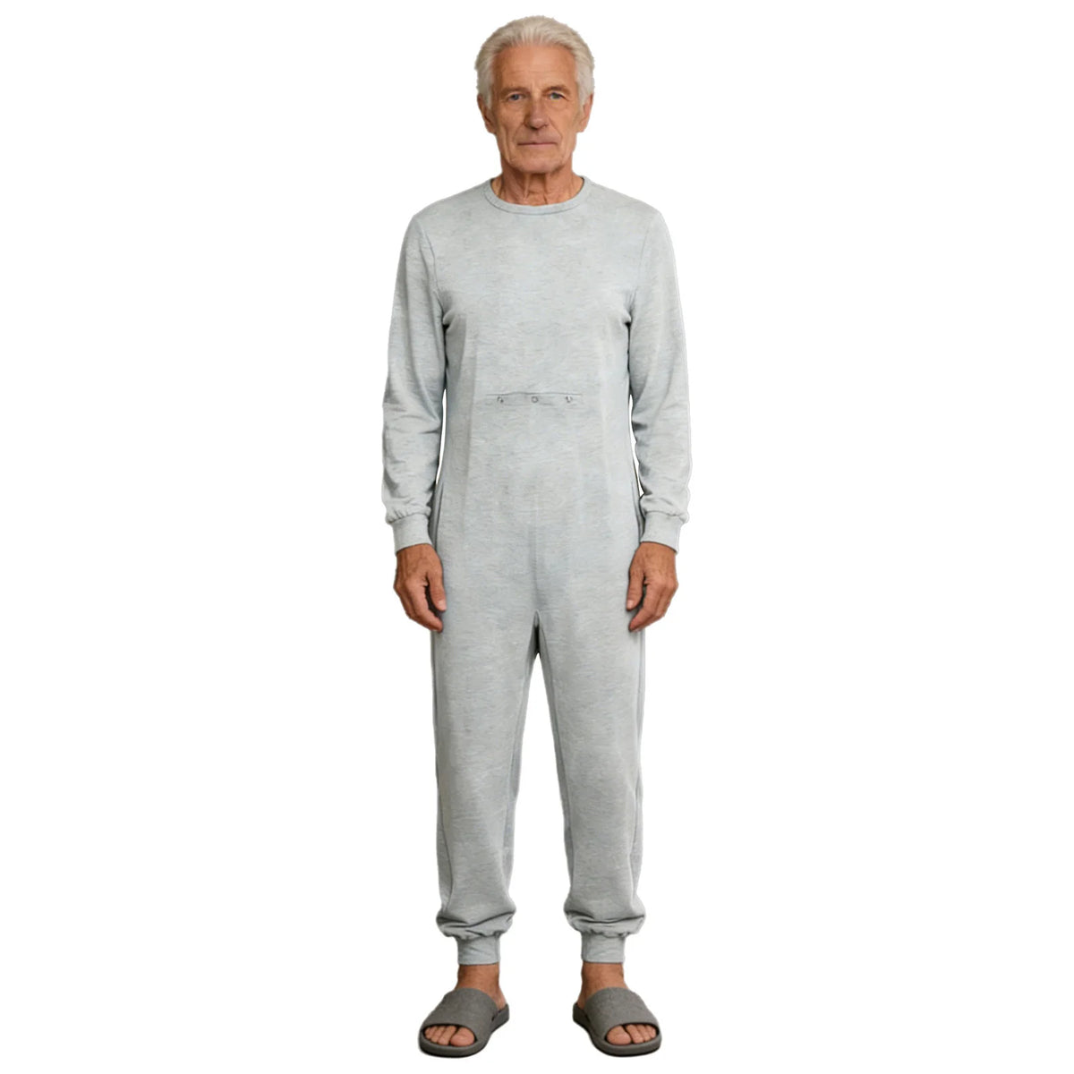 Adult Special Needs Adaptive Clothing Long Short Sleeve Zipper Anti-Strip Jumpsuit Sleepwear for Disabilities Alzheimer Patient