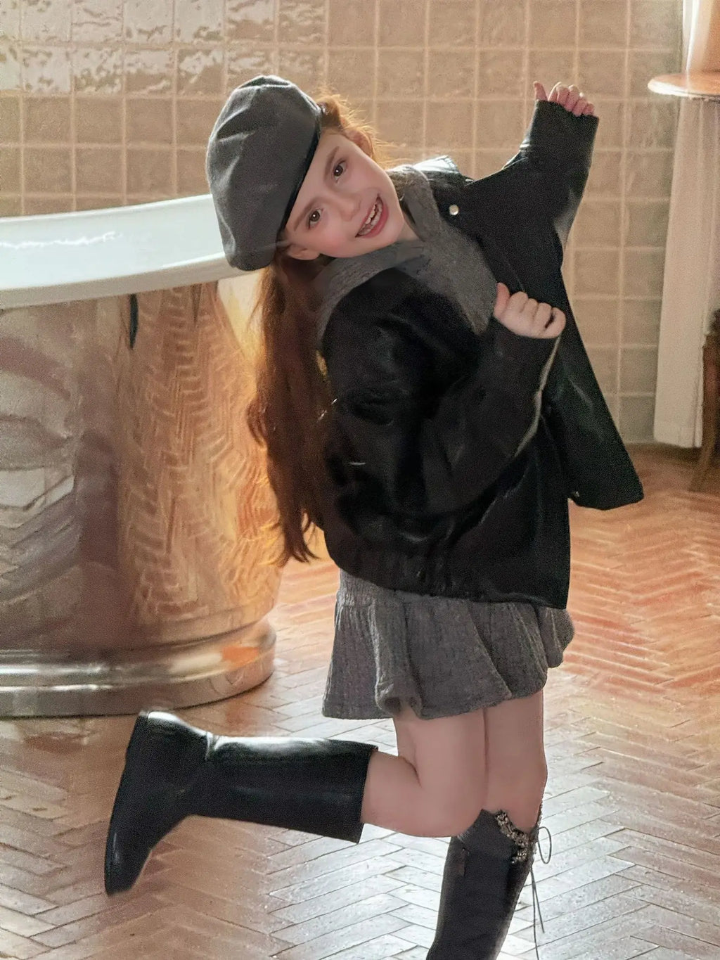 Children's Clothing 2026 Autumn New Girls' Knitted Casual Dress Children's Layered Inner Dress