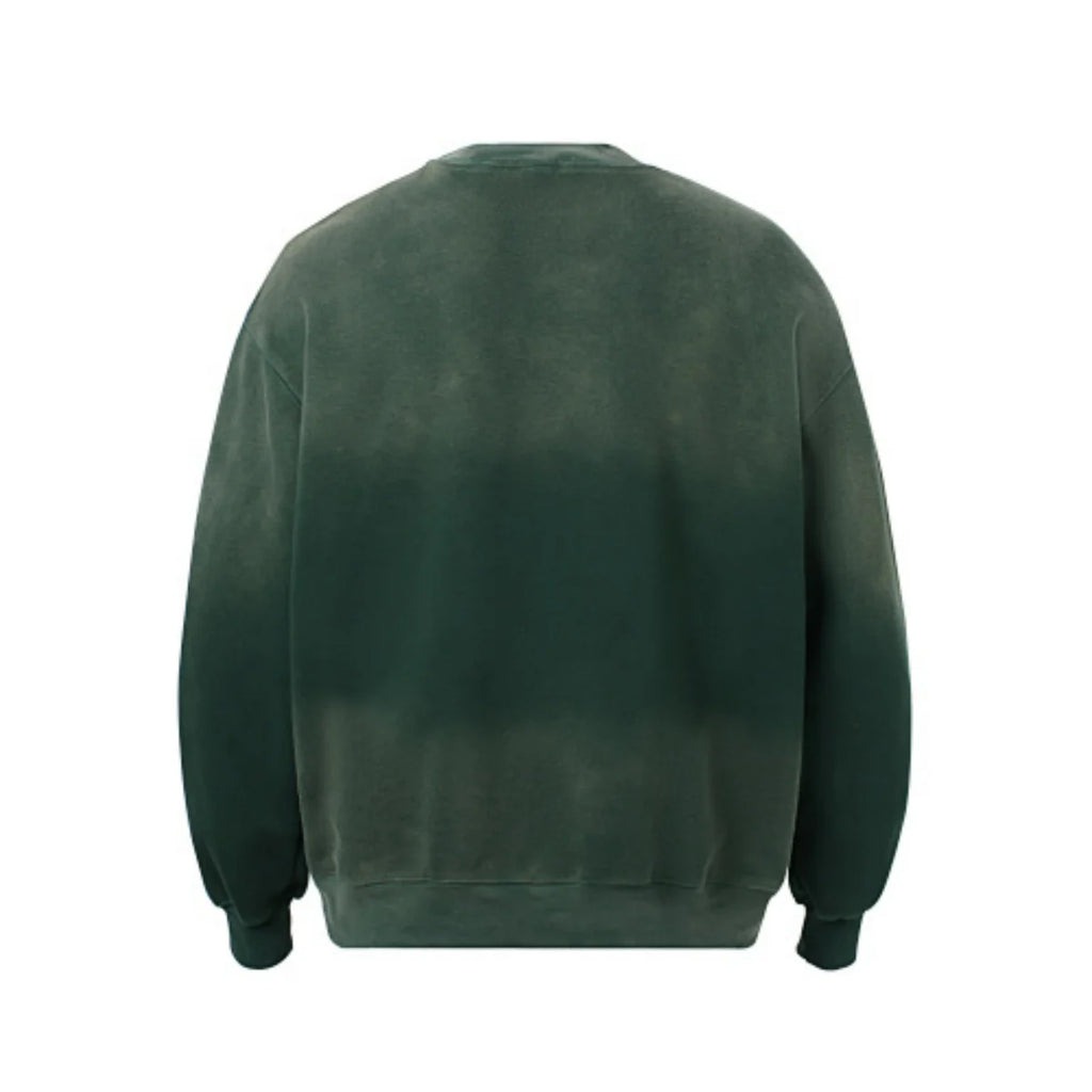 Men Clothing High street New Trend Heavy Industry Washed Embroidered Antique-style Sweatshirt for men and women