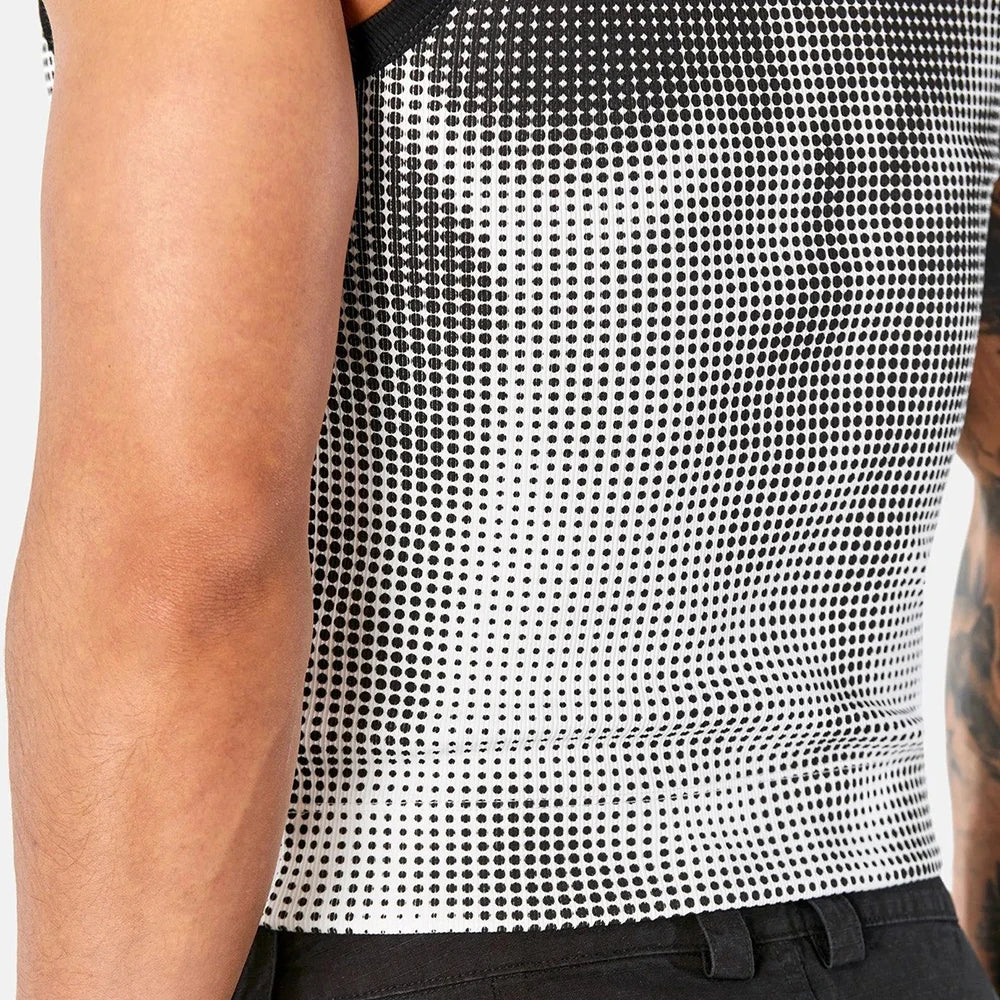 Mens Muscle Print Sports Vest Summer Streetwear Fashion Youth Gym Fit Niche Slim Fit Retro Tank Top Men'S Clothing 2026 New
