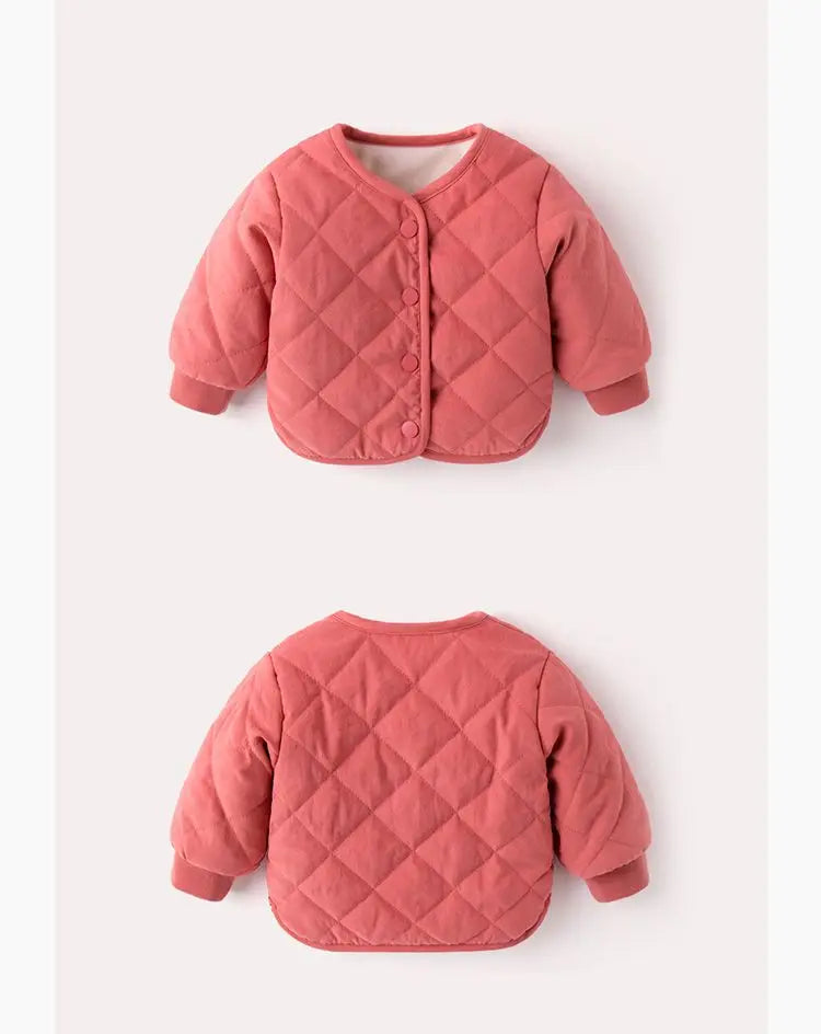flocking cotton-padded clothes boy baby coat thickening cotton-padded jacket of the girls baby winter clothes the  2023 children