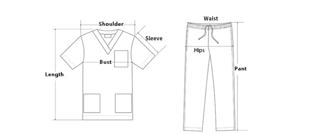 100% Cotton Scrubs Medical Uniforms Woman and Men Kombinezon Medyczny Gorros Clinicos De Mujer Bata Laboratorio Hombre Ropa Medi