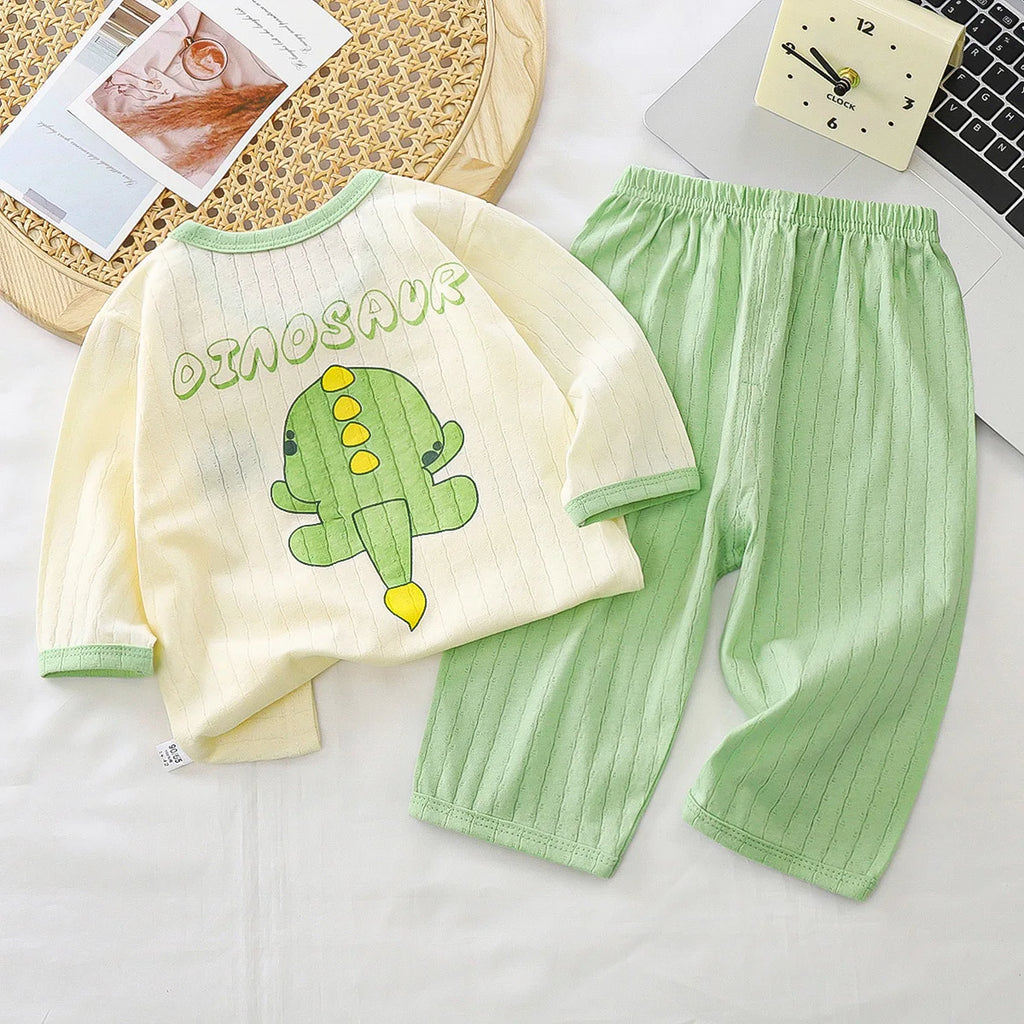 Summer toddler kids boys girls clothes baby sleepwear pants set top+pants suits for children girls boy cloth casual pajamas sets