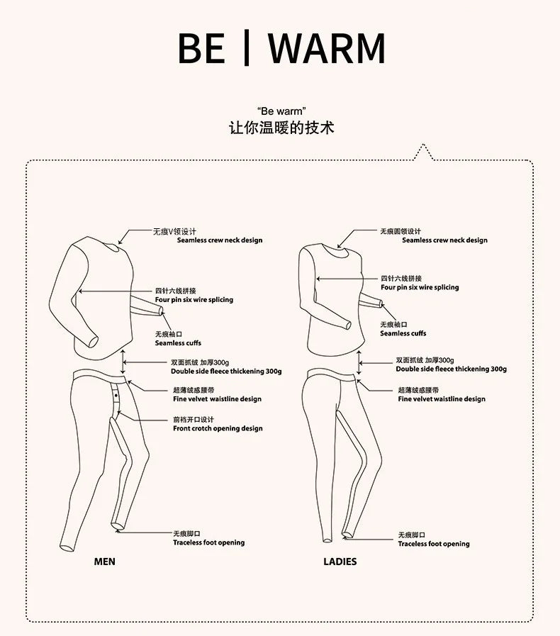 New Winter Clothing Men and Women Thermal Underwear Sets Comfortable Thermal Home Loungewear Pajamas Long Johns Two Pieces Sets