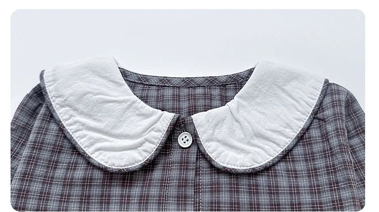 New Children Clothing Dress Winter Clothing Children Plaid Long Skirt Comfortable and Casual Pure Cotton A-class Baby Girl Dress