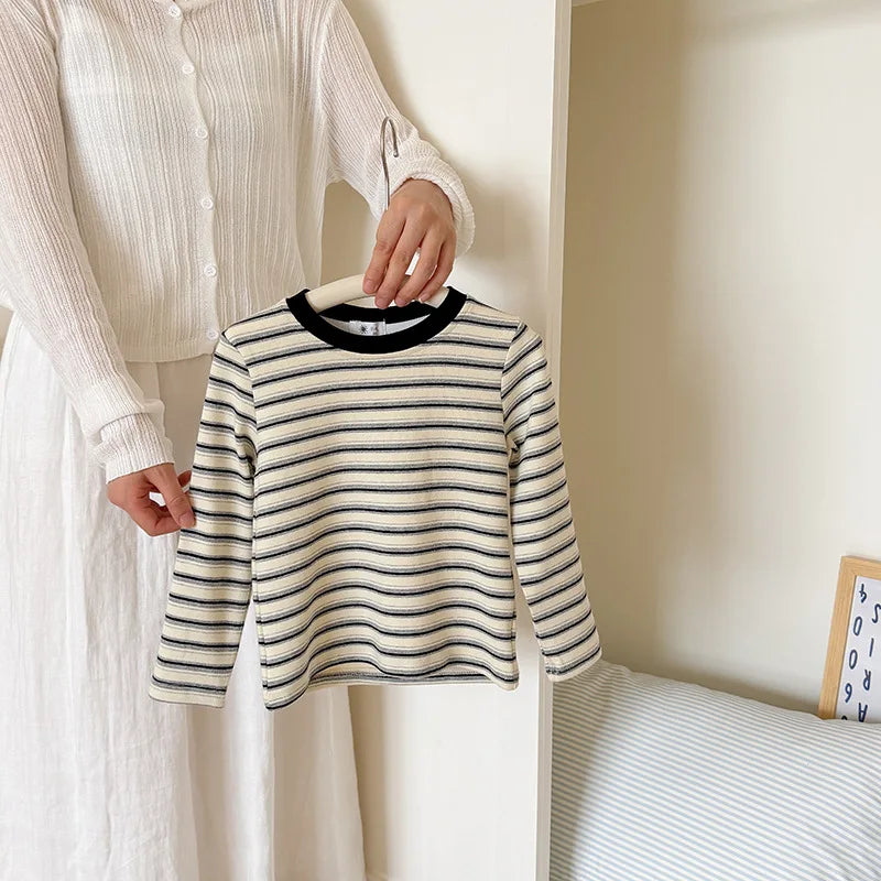 Children's Clothes Girls Tops Boys Clothing For Autumn Spring Striped Long Sleeve T-shirt