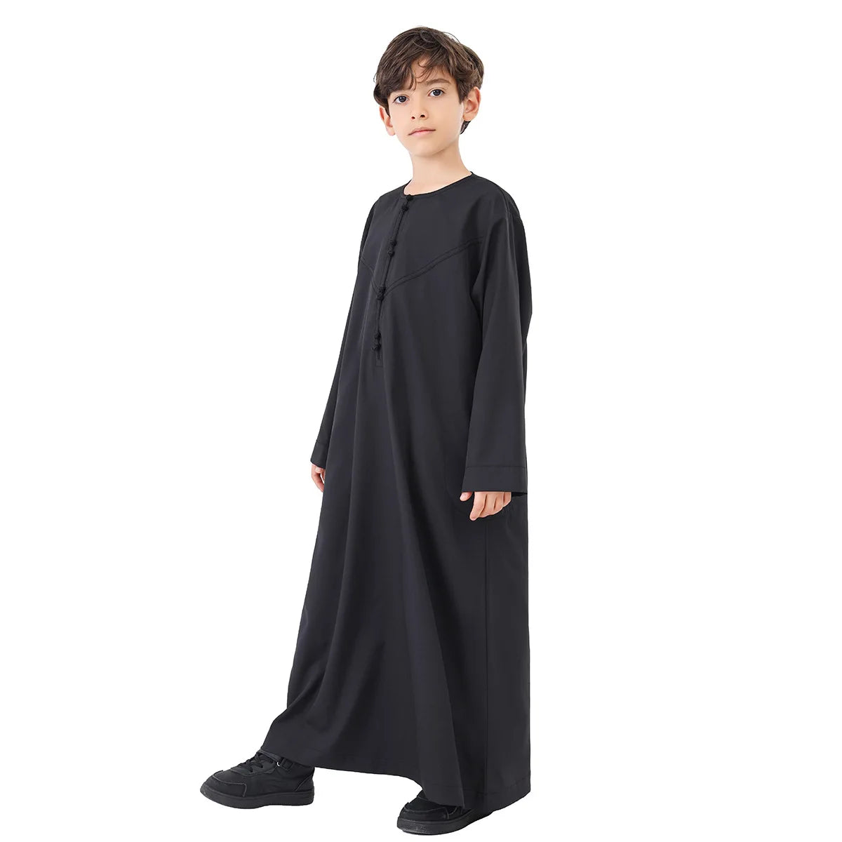 Children Robe Long Sleeve Teenager Muslim Clothing Boys Kaftan Islamic Middle East Arab Jubba Thobe Eid Djellaba Ramadan Abayas