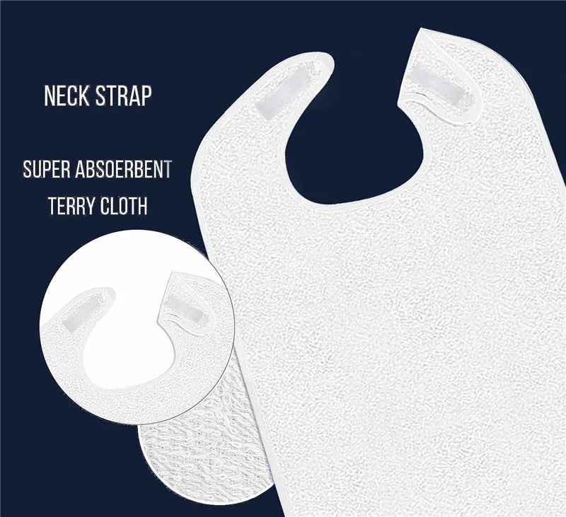 Adult Waterproof Adult Mealtime Bib Cloth Protector Clothes Bib Cook Protector Tool Aid Cook Dining Clothes Disability Aid Apron