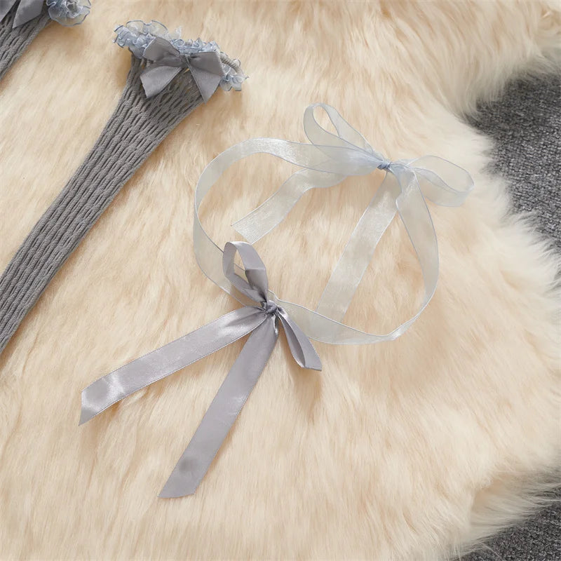 Women Clothing Hotsweet Bodysuit Cute Lolita Mini Dress Vest Ruffle Bow Pleat Cake Skirts Patchwork Mesh Hollowed-out Playsuits
