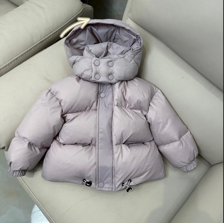 Childrens Cotton Jacket Autumn and Winter Fashion Warm and All-match Fashionable and Casual Hooded Cotton Jacket