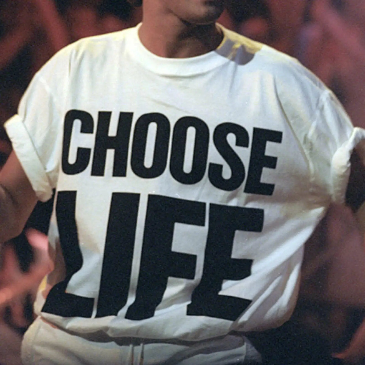 Men Clothing CHOOSE LIFE T Shirt Wham George Michael Retro 80s 80's Fancy Dress Woman Man Cotton Graphic T Shirts
