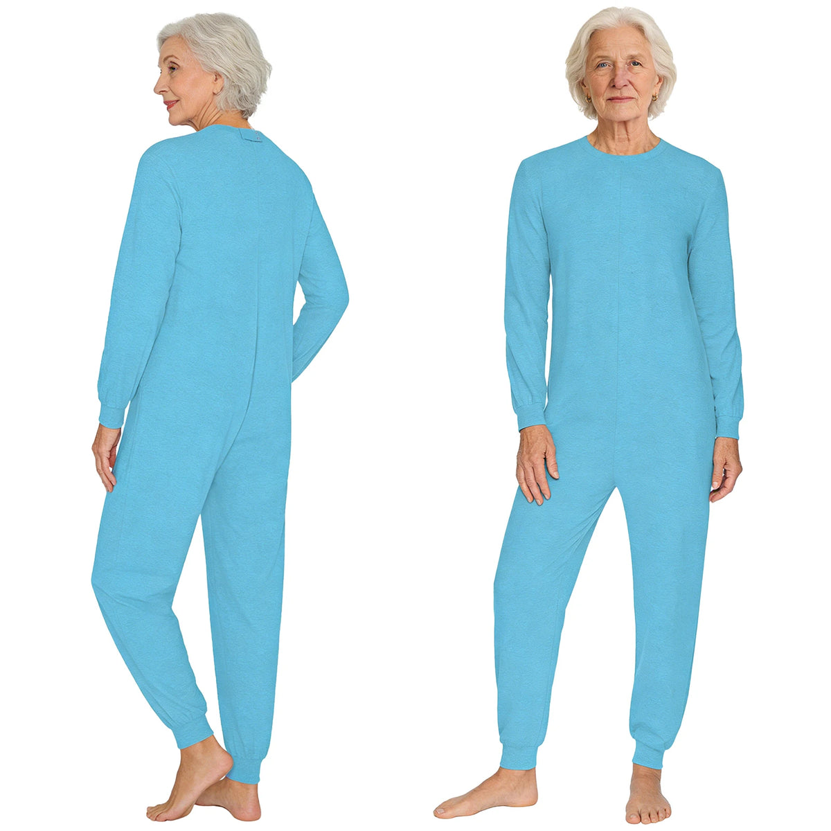 Adult Special Needs Adaptive Clothing Long Short Sleeve Zipper Anti-Strip Jumpsuit Sleepwear for Disabilities Alzheimer Patient