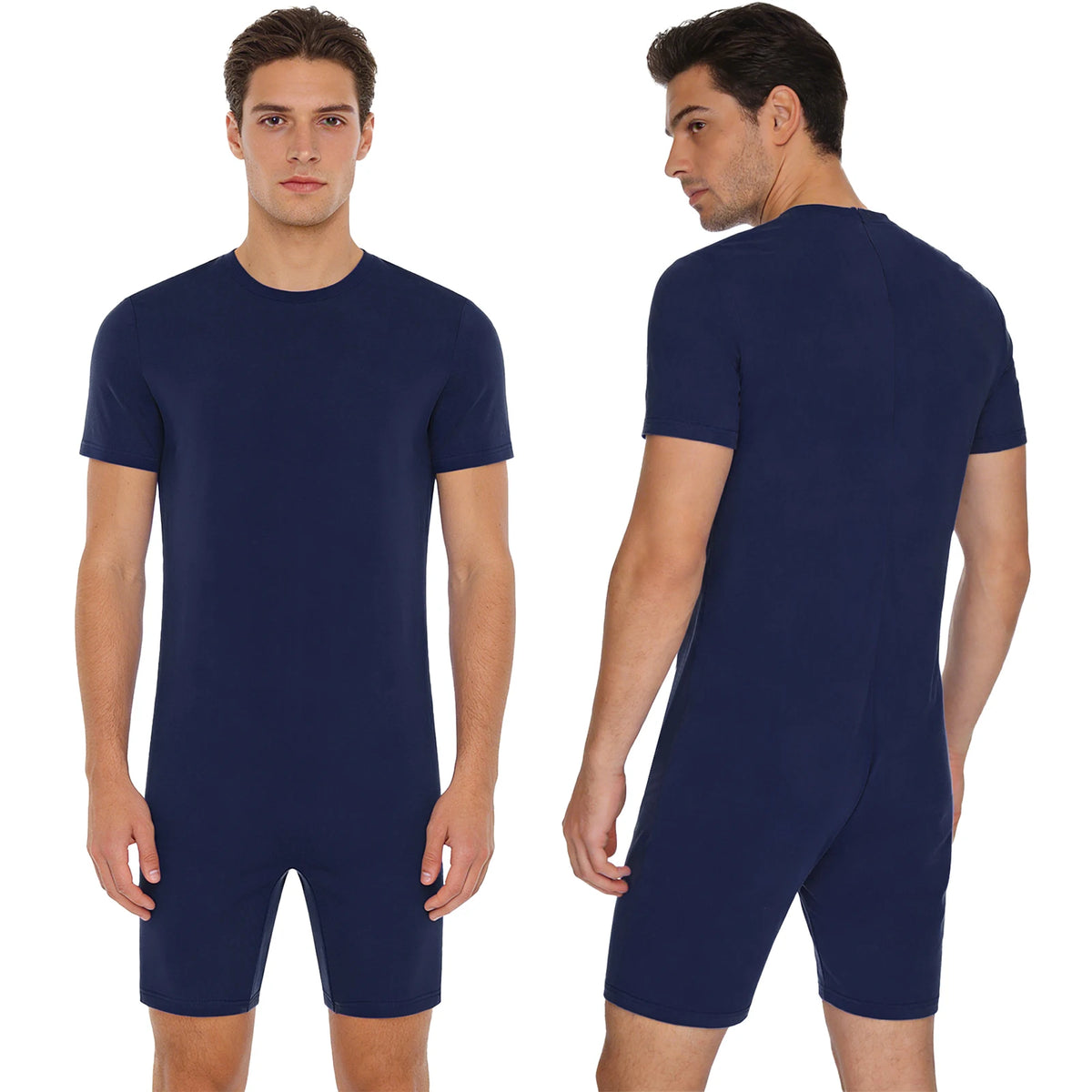 Men Women Elderly Alzheimer Autism Special Needs Adaptive Clothing Anti-Strip Back Zipper Bodysuit Homewear Sleepwear Daily Wear
