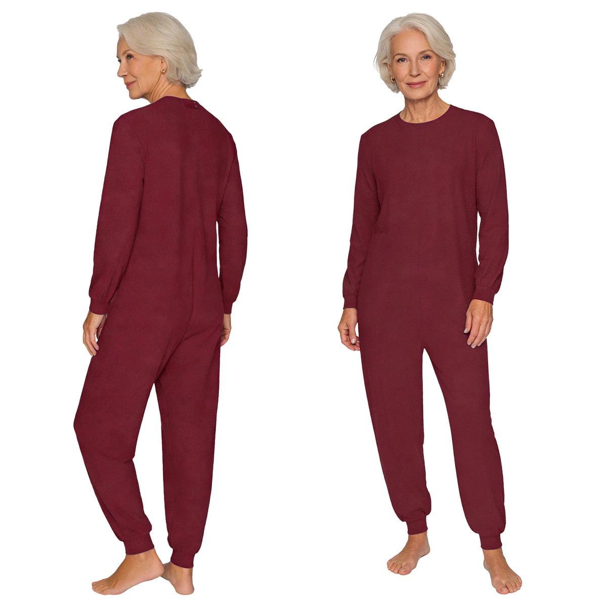 Adult Special Needs Adaptive Clothing Long Short Sleeve Zipper Anti-Strip Jumpsuit Sleepwear for Disabilities Alzheimer Patient
