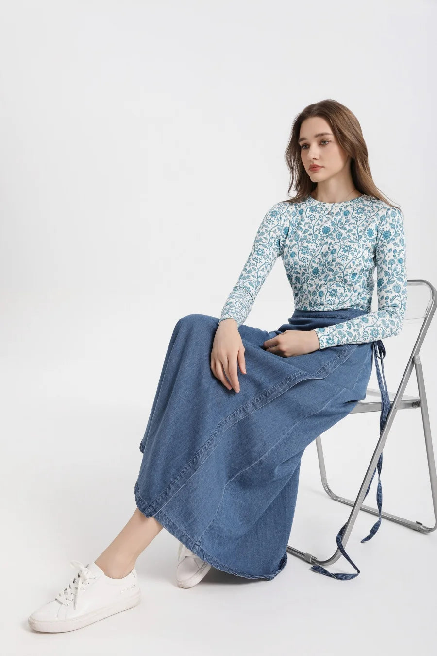 AS 2025 spring summer woman  linen one pieces  wrap skirts adjustable waist 2cm skirt high quality linen lady wear