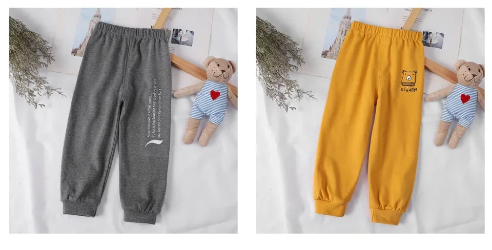 Cotton Children Pants 1 2 3 4 5 Years Baby Boys Girls Leisure Sport Pants Kids Trousers Toddler Sweatpants Dropshipping