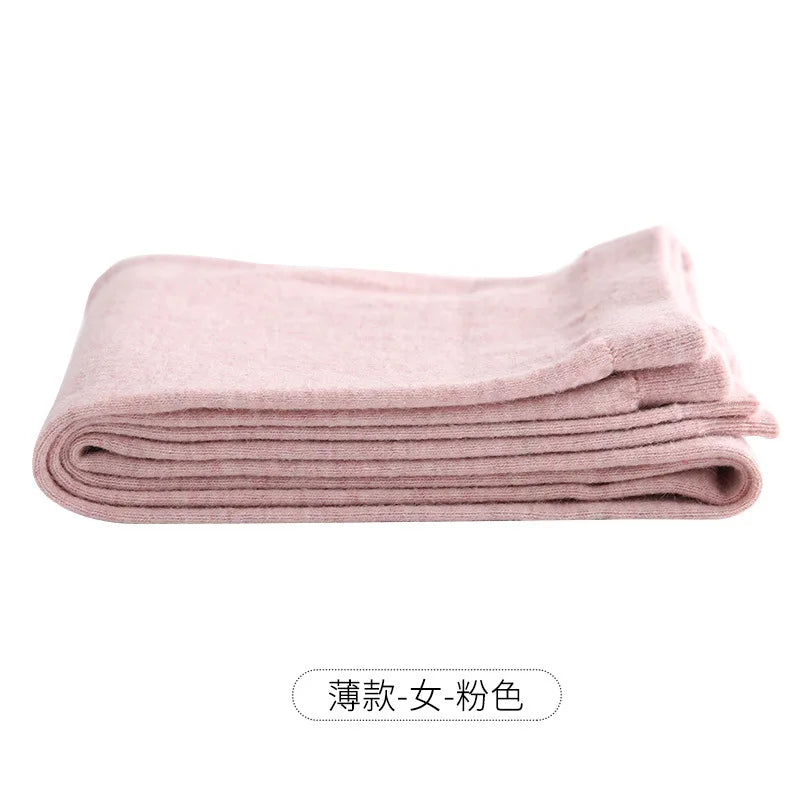 Children Cashmere Pants Winter Warm Wool Pants for Kids Boys Girls Thermal Pants Teenager Long Johns Baby Wool Knitted Trousers