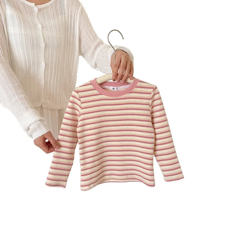 Children's Clothes Girls Tops Boys Clothing For Autumn Spring Striped Long Sleeve T-shirt