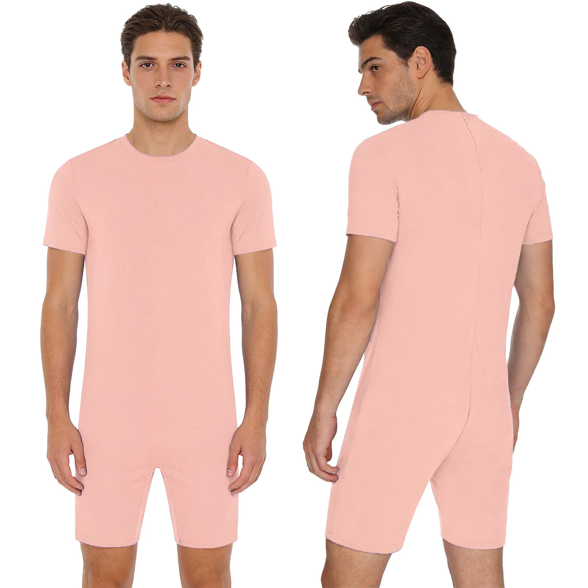 Men Women Elderly Alzheimer Autism Special Needs Adaptive Clothing Anti-Strip Back Zipper Bodysuit Homewear Sleepwear Daily Wear