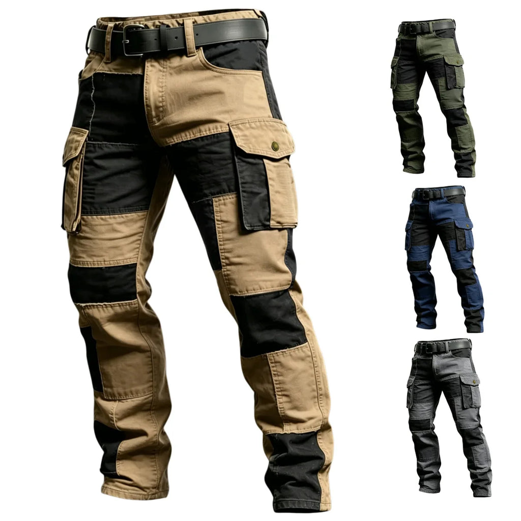 2026 Mens Clothing Spring Autumn Cargo Pants Man Cotton Casual Loose Trouser Belt Mid Waist Joggers Male Straight Baggy Pants