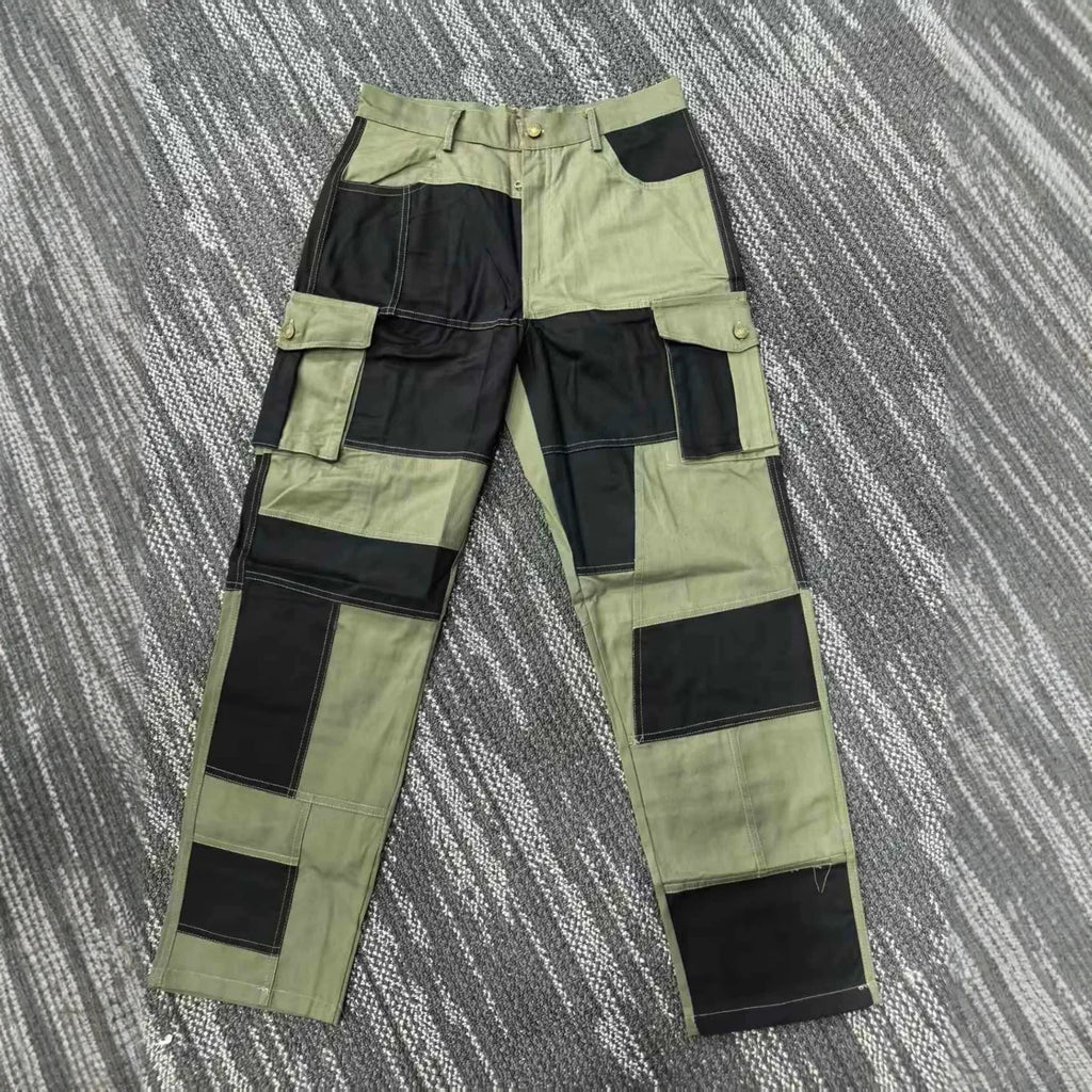 2026 Mens Clothing Spring Autumn Cargo Pants Man Cotton Casual Loose Trouser Belt Mid Waist Joggers Male Straight Baggy Pants