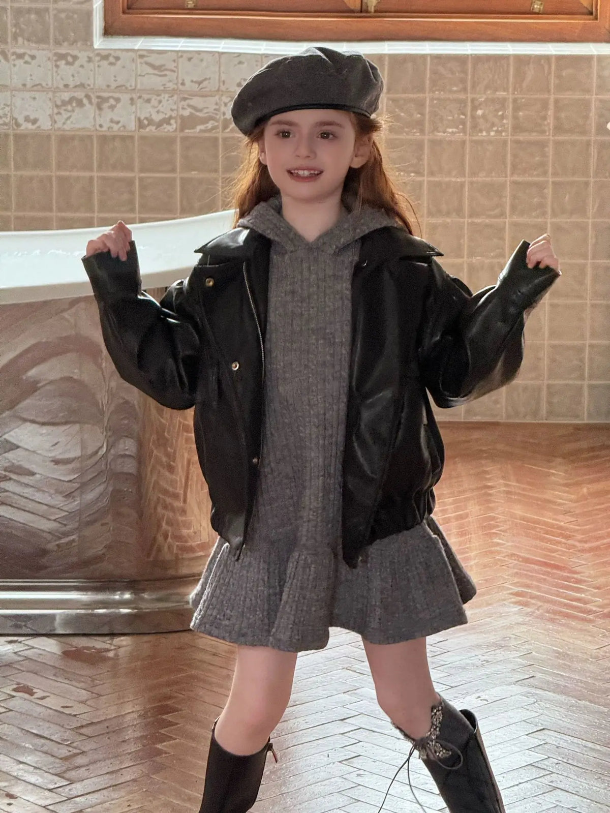 Children's Clothing 2026 Autumn New Girls' Knitted Casual Dress Children's Layered Inner Dress