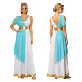 Women Ancient Greek Worship Prayer Tunic Dress Mythology Cosplay Outfit Cold Shoulder Short Sleeve Toga Dress Myths Clothes