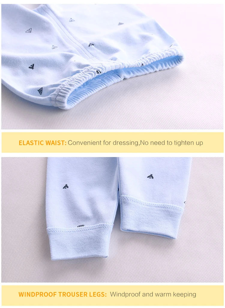 Baby Clothes Underwear R Kids Tops Pants Newborn Pajama Suit Home 100% Cotton Sets Boy Girls Warm Autumn Children's Clothing