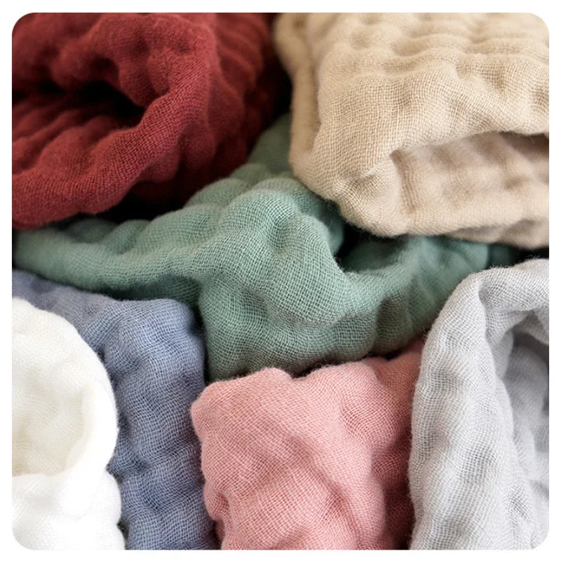 Cotton Baby Burp Cloths 6 Layer Muslin Towel Washcloths Absorbent Soft Gauze Facecloth Saliva Towel Feeding Baby Stuff