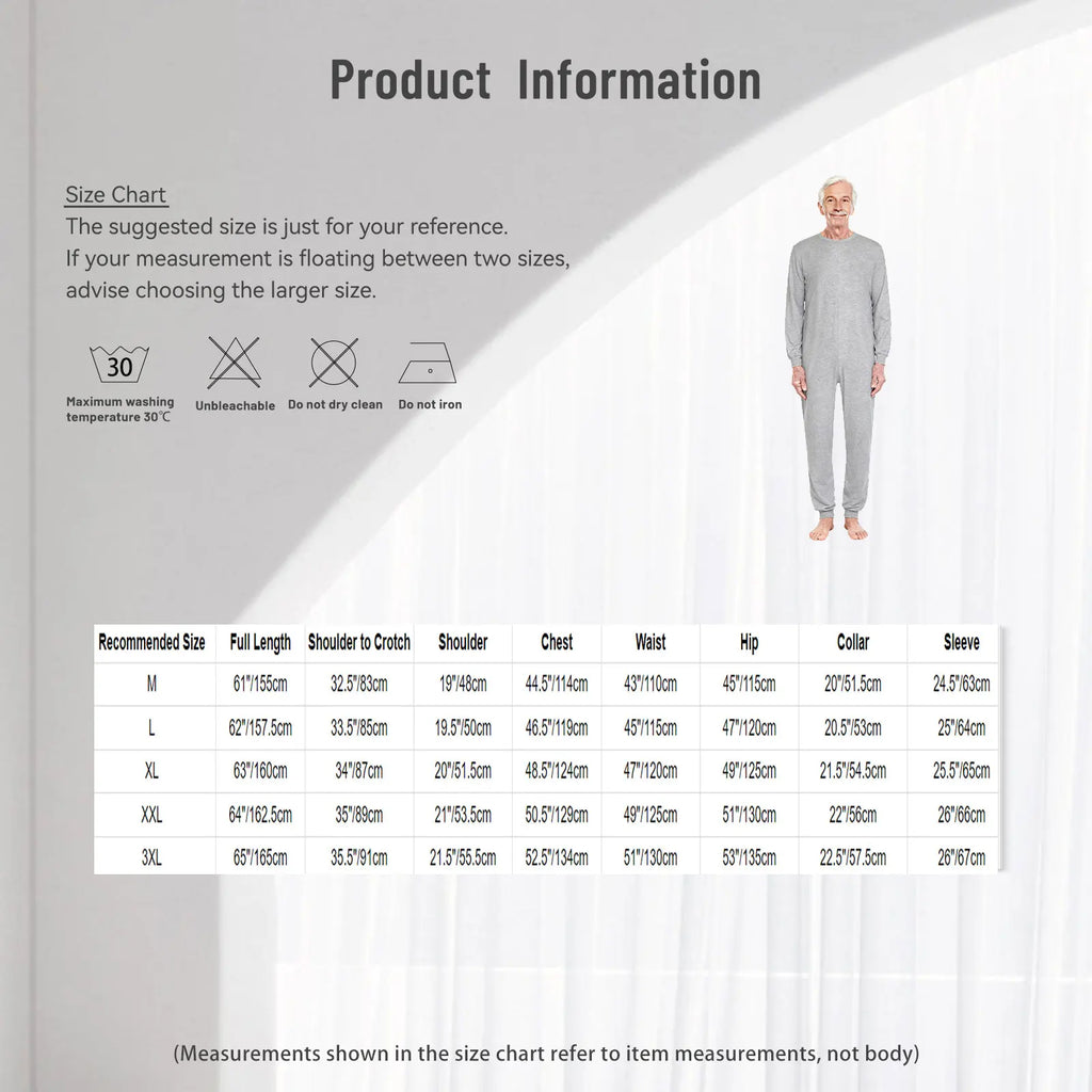 Adult Special Needs Adaptive Clothing Long Short Sleeve Zipper Anti-Strip Jumpsuit Sleepwear for Disabilities Alzheimer Patient