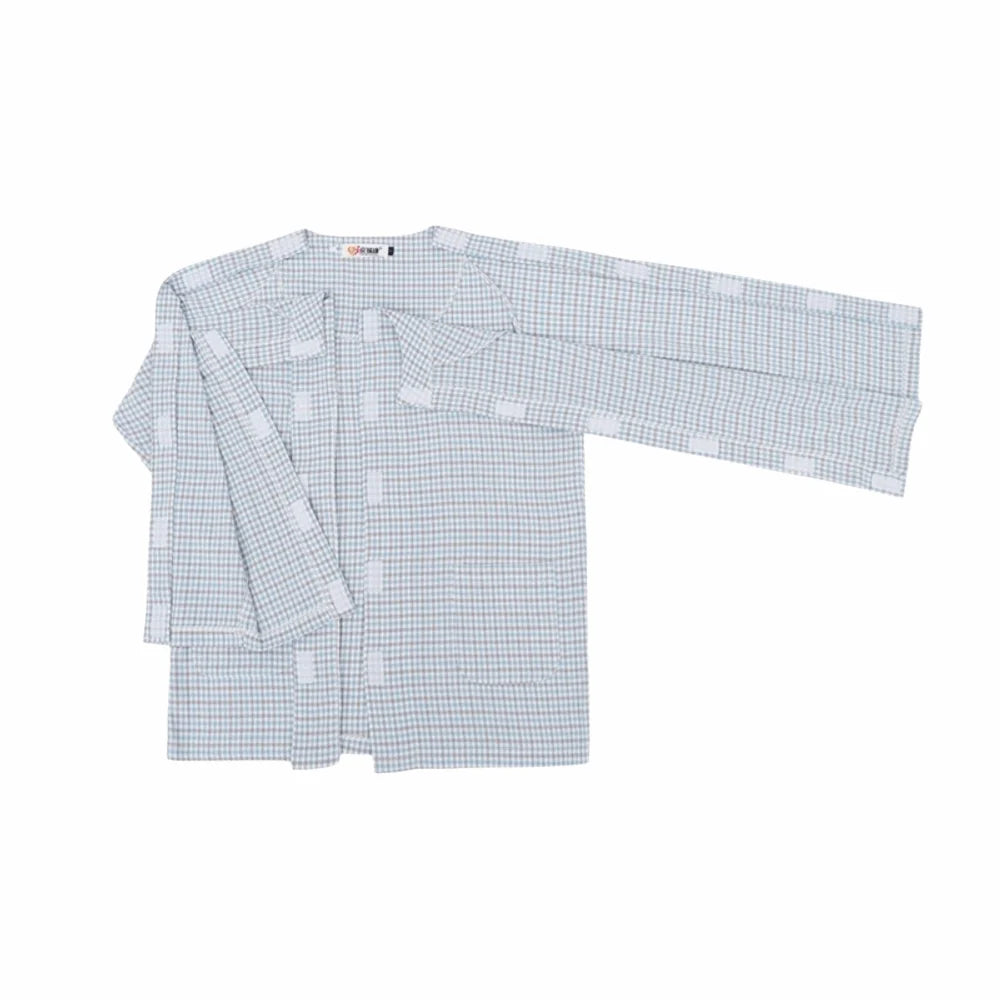Convenient Bedridden Elderly Care Clothing Washable Skin-Friendly Tear Away Recovery T-Shirt Full Tear Away Breathable