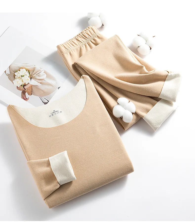New Winter Clothing Men and Women Thermal Underwear Sets Comfortable Thermal Home Loungewear Pajamas Long Johns Two Pieces Sets