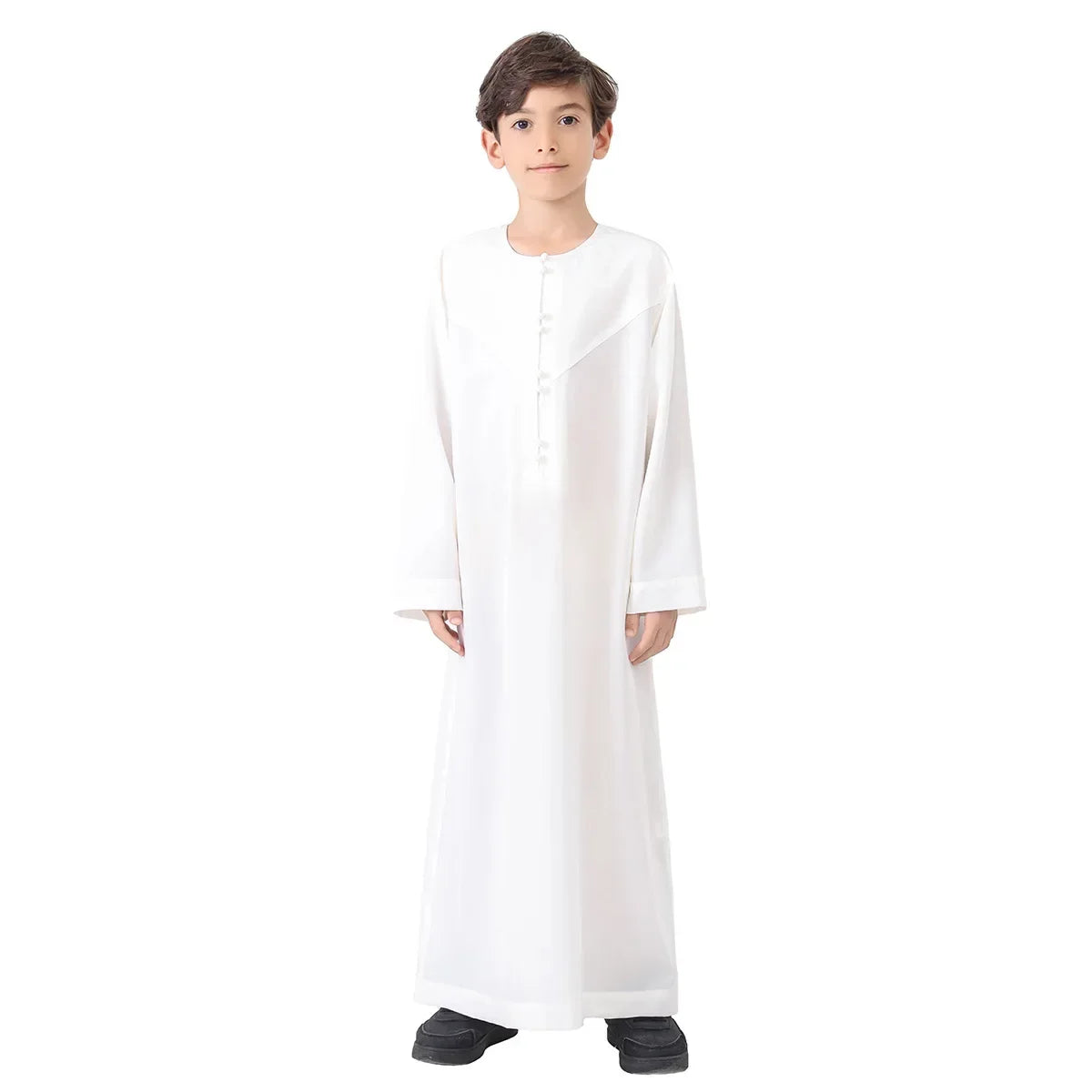 Children Robe Long Sleeve Teenager Muslim Clothing Boys Kaftan Islamic Middle East Arab Jubba Thobe Eid Djellaba Ramadan Abayas
