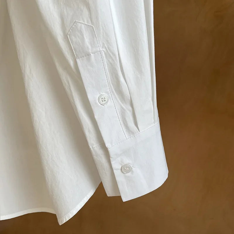 2026 Womens Tops And Blouses Fashion Pink White Shirts Blusas Roupa Women Spring Long Sleeve 100% Cotton Blouses Top Feminina