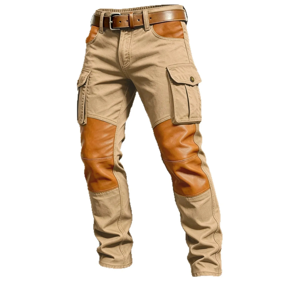 2026 Mens Clothing Spring Autumn Cargo Pants Man Cotton Casual Loose Trouser Belt Mid Waist Joggers Male Straight Baggy Pants