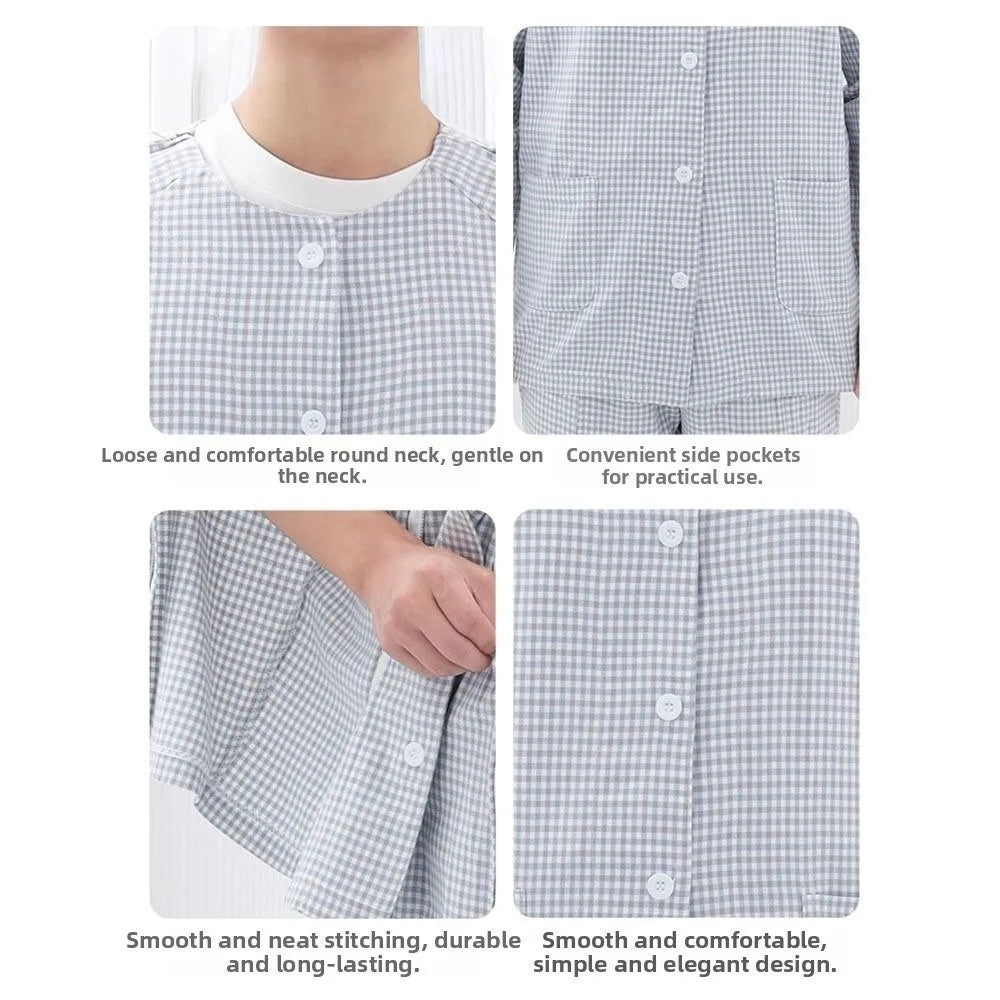 Convenient Bedridden Elderly Care Clothing Washable Skin-Friendly Tear Away Recovery T-Shirt Full Tear Away Breathable