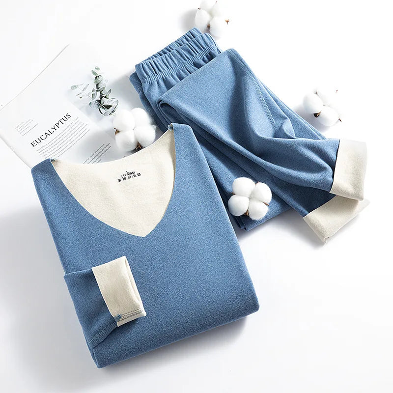New Winter Clothing Men and Women Thermal Underwear Sets Comfortable Thermal Home Loungewear Pajamas Long Johns Two Pieces Sets