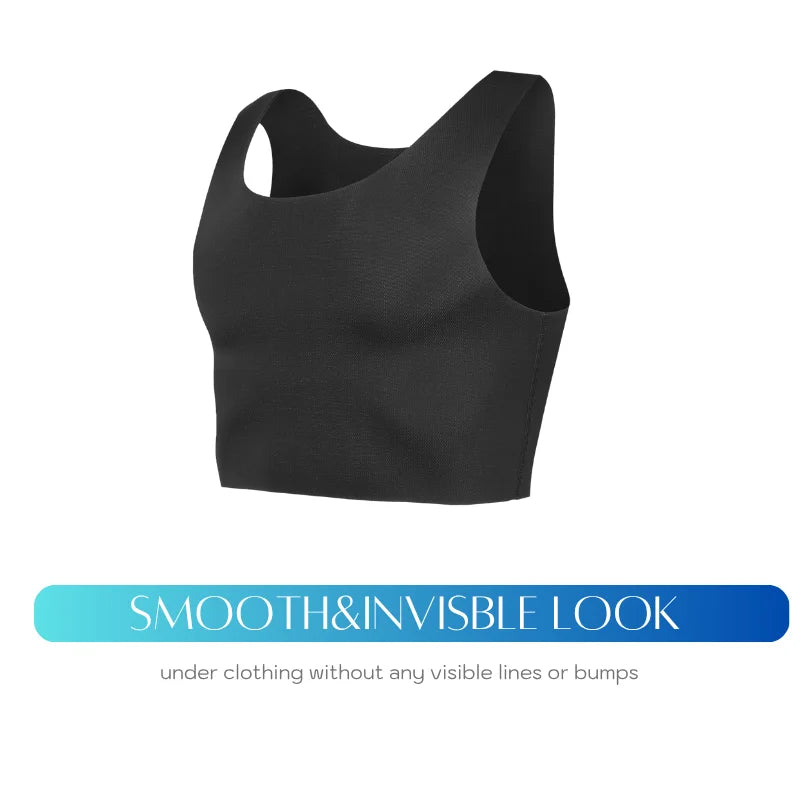 Men's Seamless Shaping Short Vest, Sleeveless Slim Fit Underwear, High Elasticity Breathable Comfortable Vest