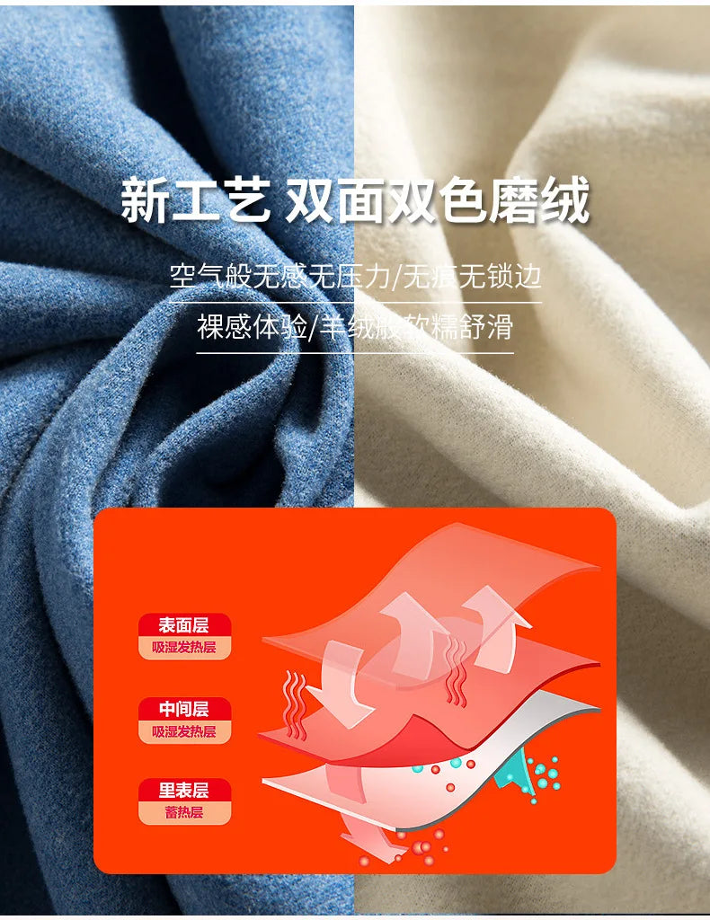 New Winter Clothing Men and Women Thermal Underwear Sets Comfortable Thermal Home Loungewear Pajamas Long Johns Two Pieces Sets