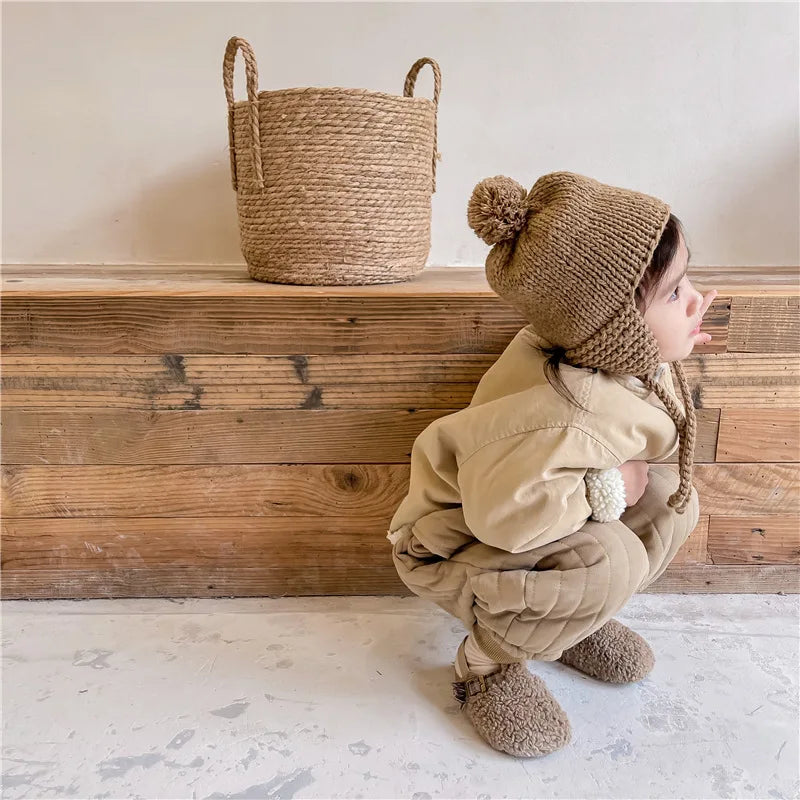 Children's Clothing From 2 To 7 Years Winter Kids Warm Cotton-Padded Trousers Baby Girls Thick Pants Toddler Boys Wear Clothes