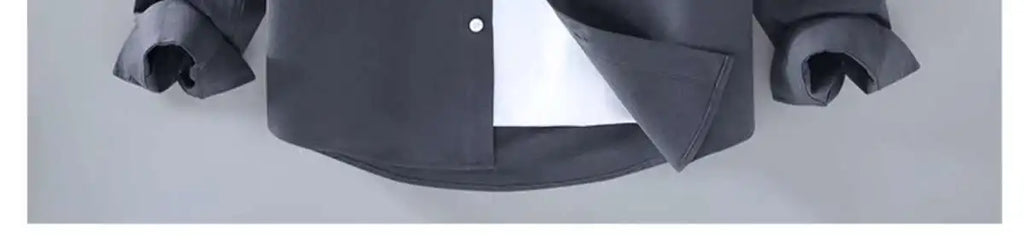 Men's Clothing Trend Simple Casual Pocket All Match Button Up Shirt Spring Autumn Solid Long Sleeve Loose Tops Camisas De Hombre