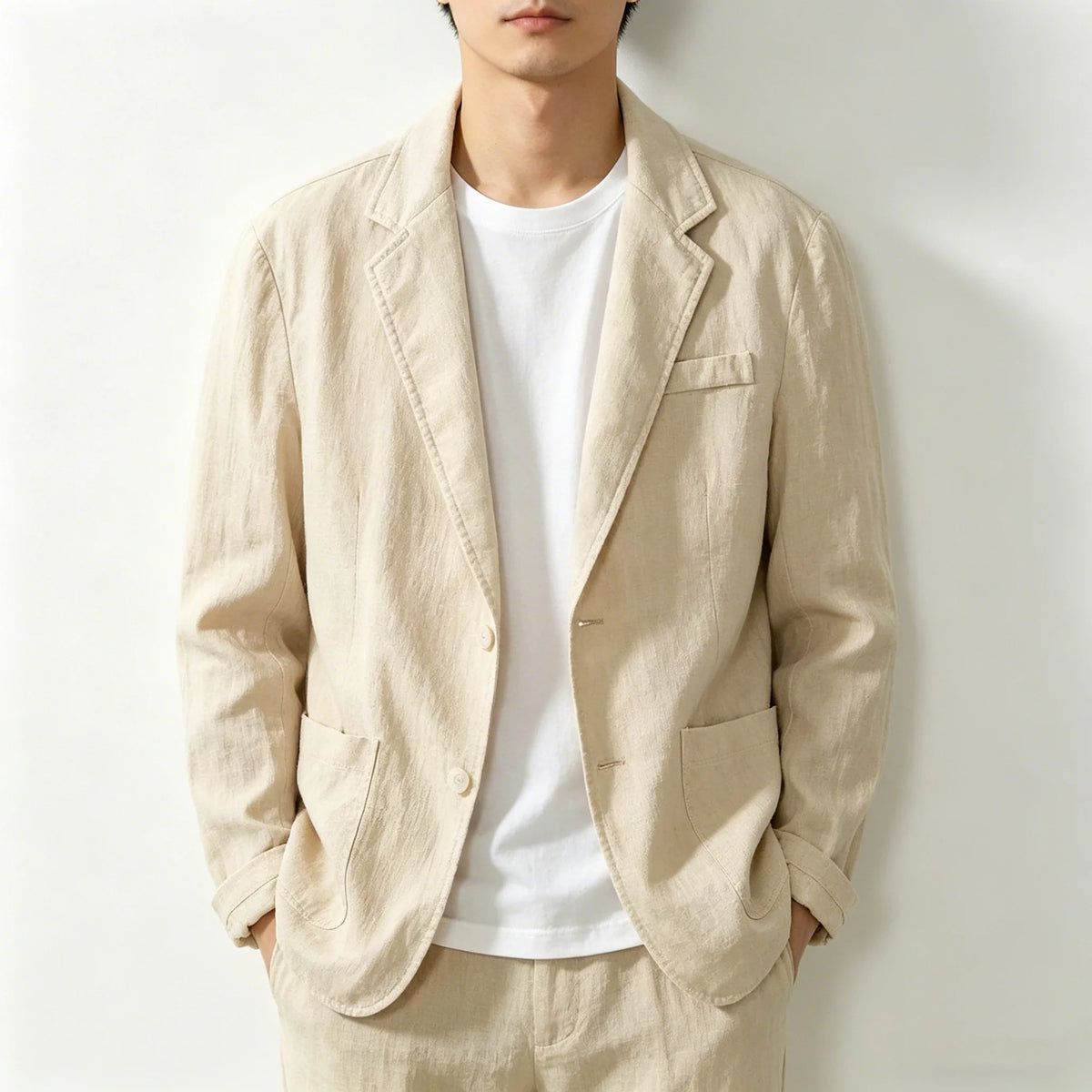 Man Clothing Blazer Hombre Elegante Solid Color Cotton Linen Outwear Vintage Casual Country Western Style Mens Suits Jackets 4XL