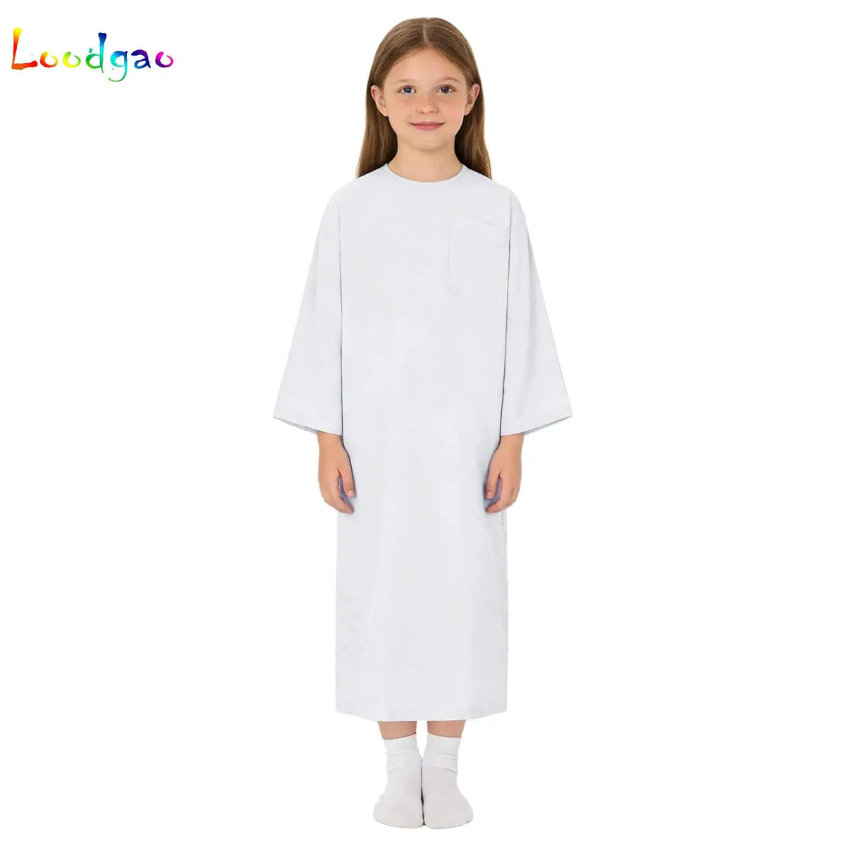 Children Pediatric Hospital Gown Long Sleeve Full Open Tear Away Adaptive Dress Special Needs Boys Girls Medical Patient Nursing