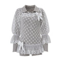 Women's Clothing 2026 Spring New Fashion French Lace See-through Hook-up Dress with Jumpsuit