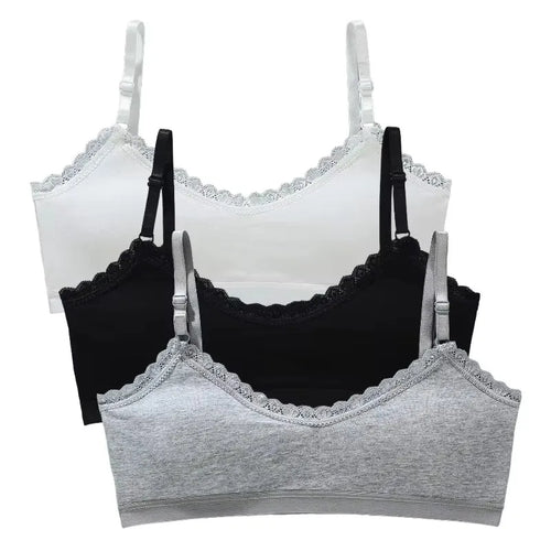 1 PCS Girls Lace Bras Children Breathable Underwear Kids Tube Tops Soft Cotton-padded Teens Youth Girls Washable BRAS Camisoles