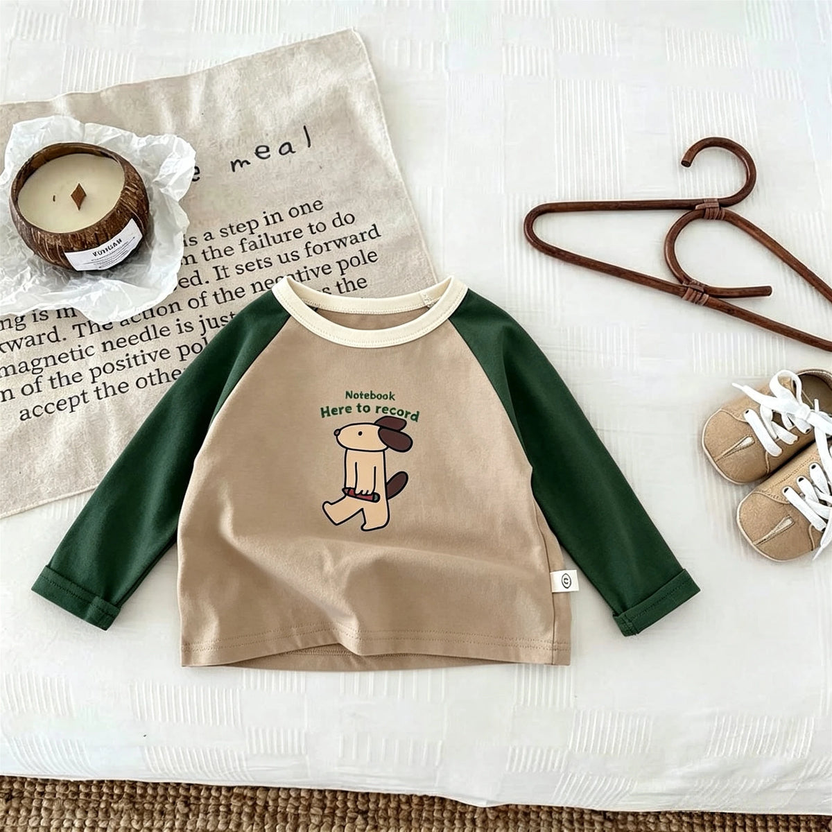 1-7 Age Children' Clothes Fashion New Style Kids Long Sleeve Tees Tops Loose Casual Baby Girl Boy Base Shirt Blouse Round Collar