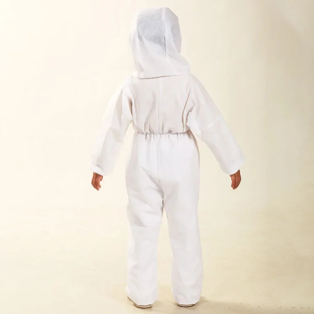 Kids Disposable Protective Isolation Suit Hood Breathable Dustproof Children Coveralls Full Body Gown Lightweight Play Clothing