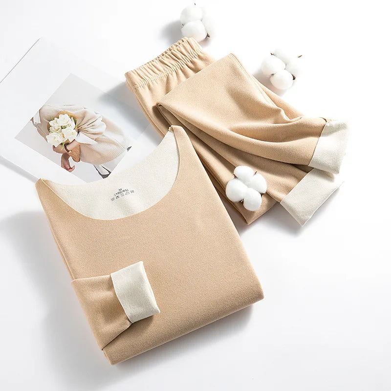 New Winter Clothing Men and Women Thermal Underwear Sets Comfortable Thermal Home Loungewear Pajamas Long Johns Two Pieces Sets